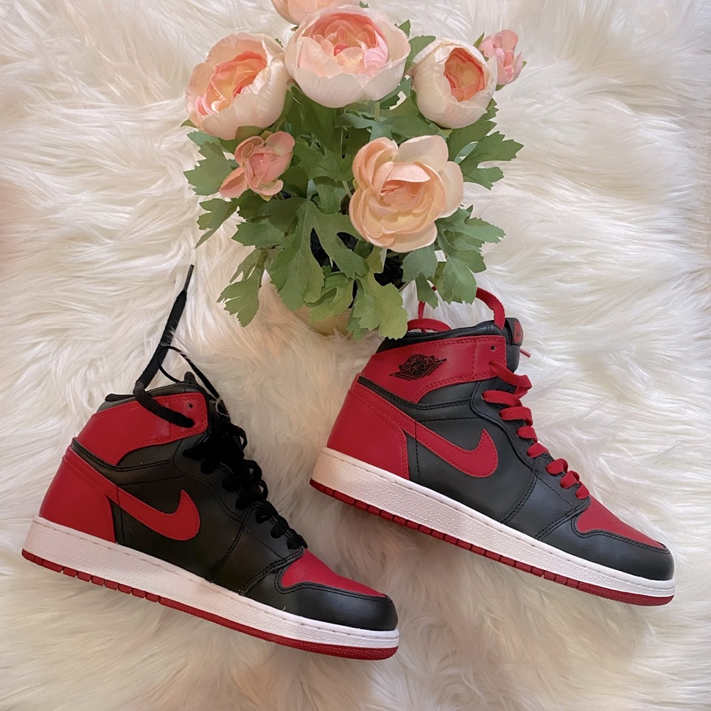 Air Jordan 1 Retro High OG BG 'Bred' ( GS ) ❤️